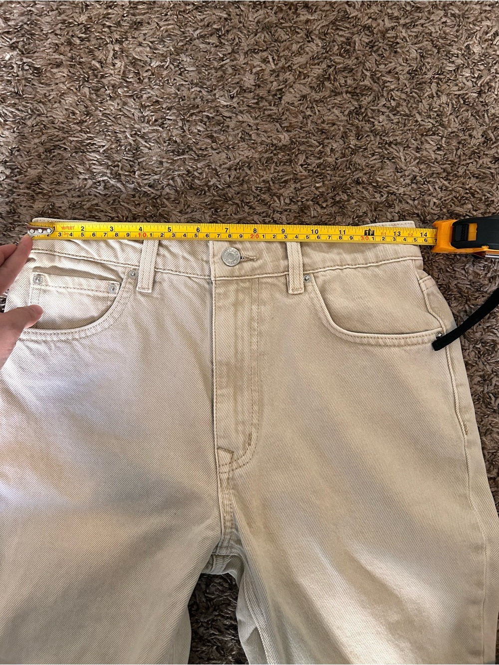 GRLFRND The Harlow High Rise Bootcut with Slit Women’s Beige Jeans Size 25 - Picture 8 of 8